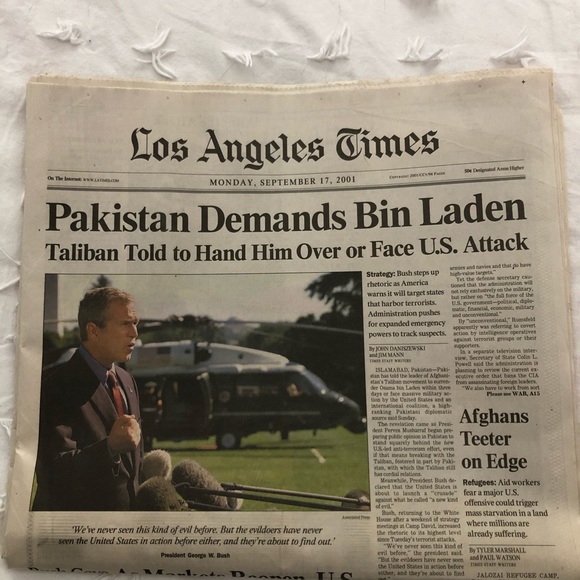 MAKE ME AN OFFER 9/11 and Osama Bin Ladin headlines - Picture 10 of 10